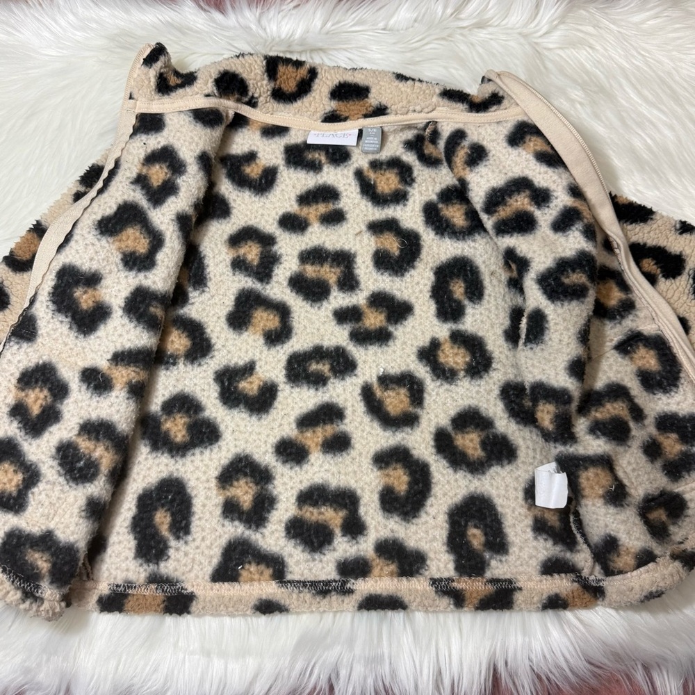 The Children’s Place Youth Girl Size 5/6 Yrs Print Sherpa Zip-Up Jacket - Picture 11 of 15